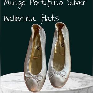 Mingo Portifino Silver Metallic Ballerina flats